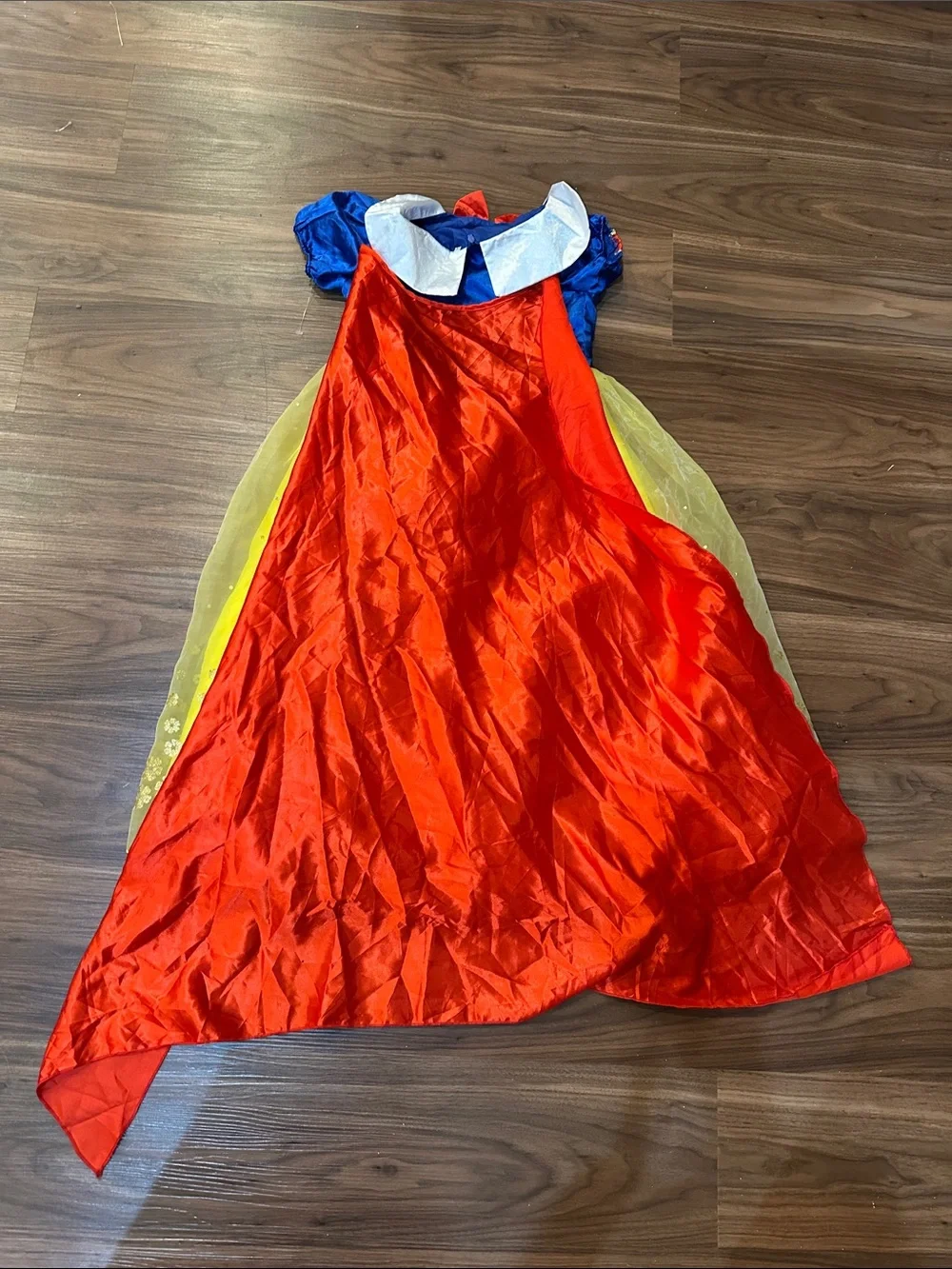 Snow White Classic Princess Yellow & Blue Costume Dress with Red Cape
